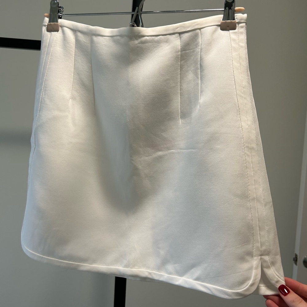 Zara white mini skirt